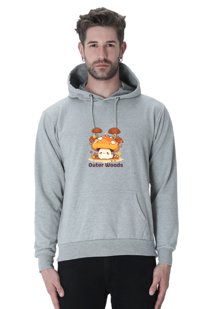 Outer Woods Men's Mushrooms Graphic Printed Hooded Sweatshirt