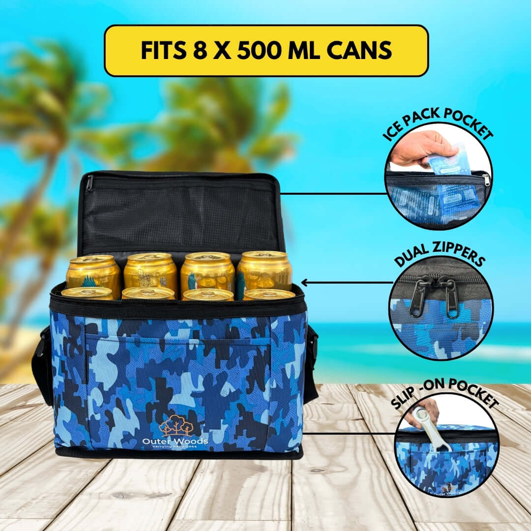 Compact cooler bag for picnics, camping, and trips