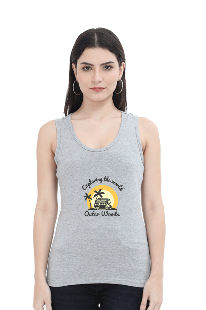Outer Woods Women's Exploring The World Printed Tank Top