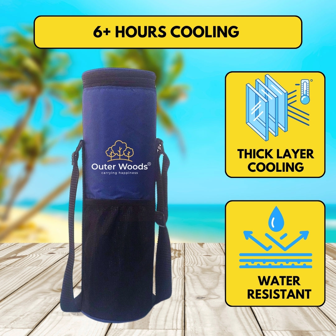 Outer Woods Insulated 1 Bottle Cooler Bag, Beverage Cooler Bag, Insulated Bag, Bottle Bag, Beer Cooler Bag, Wine Carier, Hot Cold bag