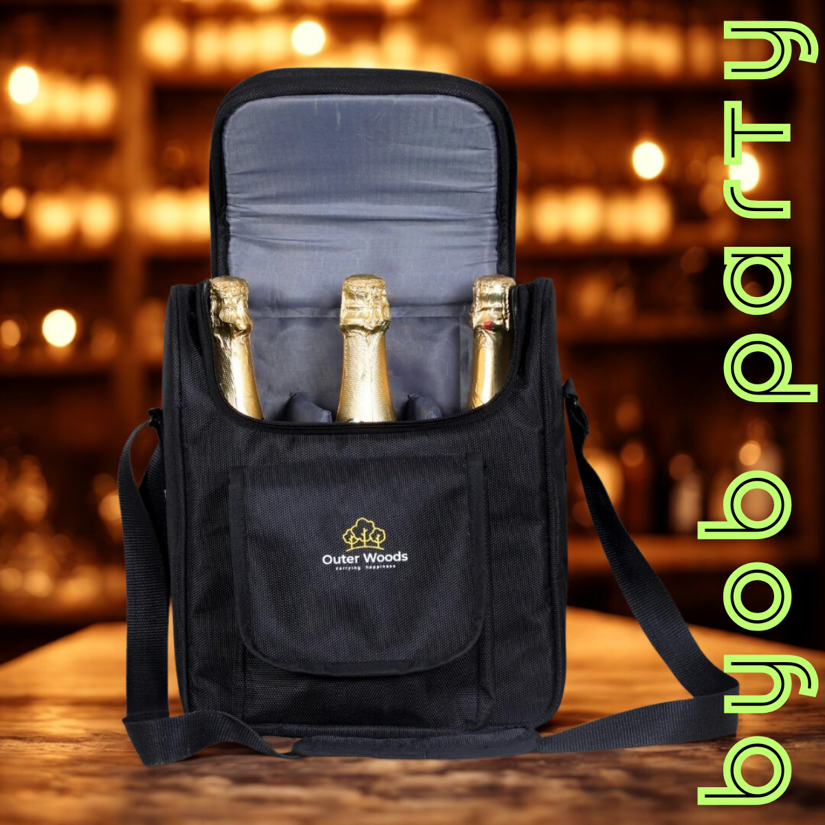 Outer Woods Insulated 3 Bottle Cooler Bag