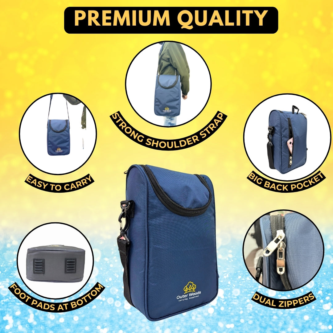 Outer Woods Insulated 2 Bottle Cooler Bag, Beverage Cooler Bag, Insulated Bag, Bottle Bag, Beer Cooler Bag, Wine Carier, Hot Cold bag
