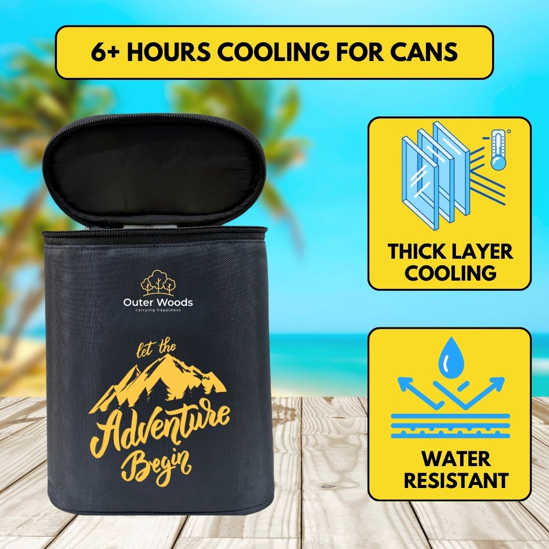 Lightweight travel cooler bag for beer and soda cans