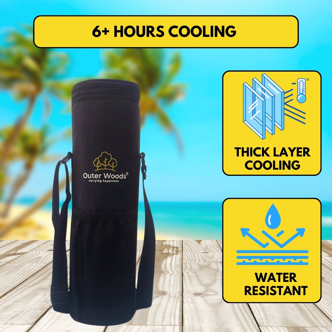 Outer Woods Insulated 1 Bottle Cooler Bag, Beverage Cooler Bag, Insulated Bag, Bottle Bag, Beer Cooler Bag, Wine Carier, Hot Cold bag