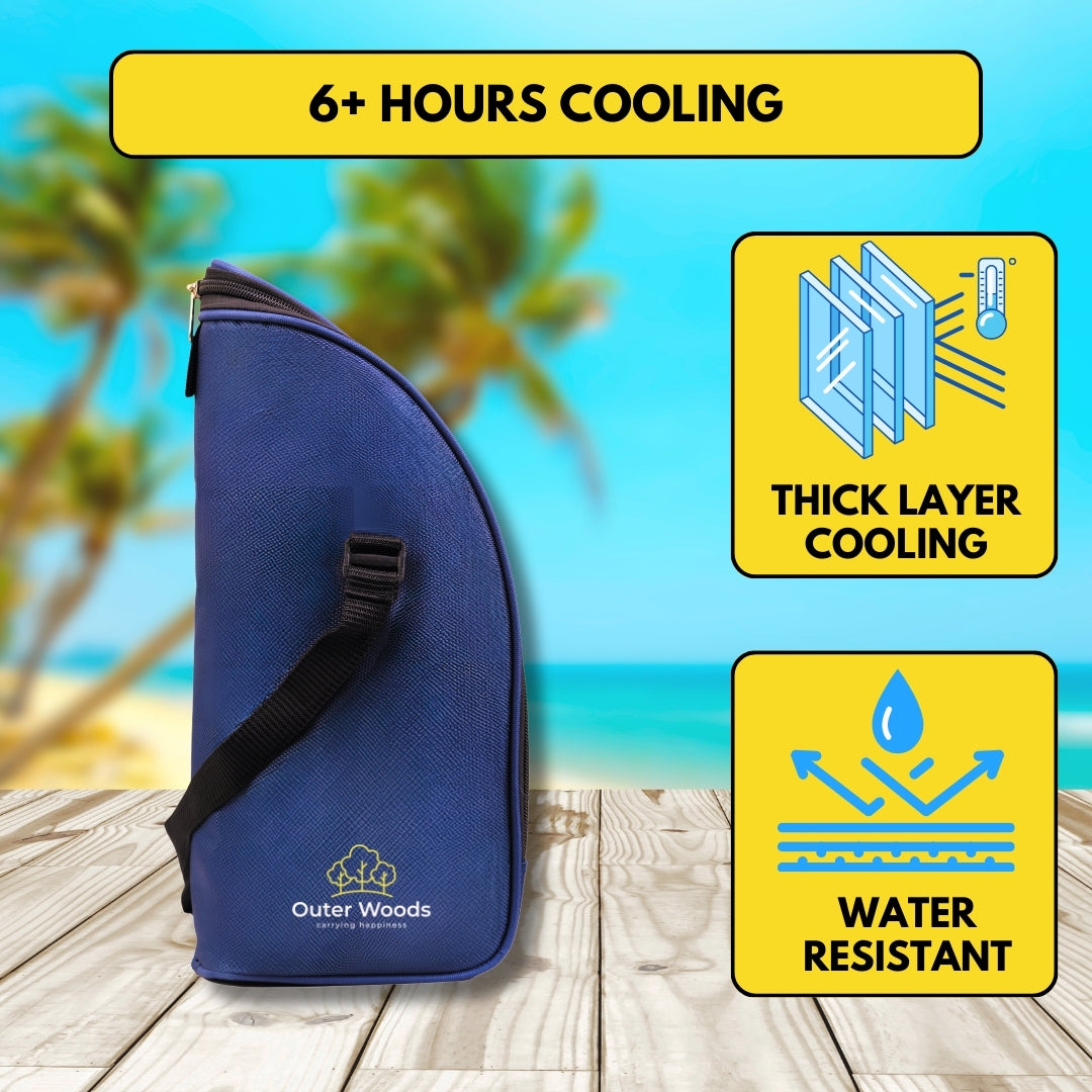 Outer Woods Insulated 1.5 Bottle Cooler Bag, Beverage Cooler Bag, Insulated Bag, Bottle Bag, Beer Cooler Bag, Wine Carier, Hot Cold bag