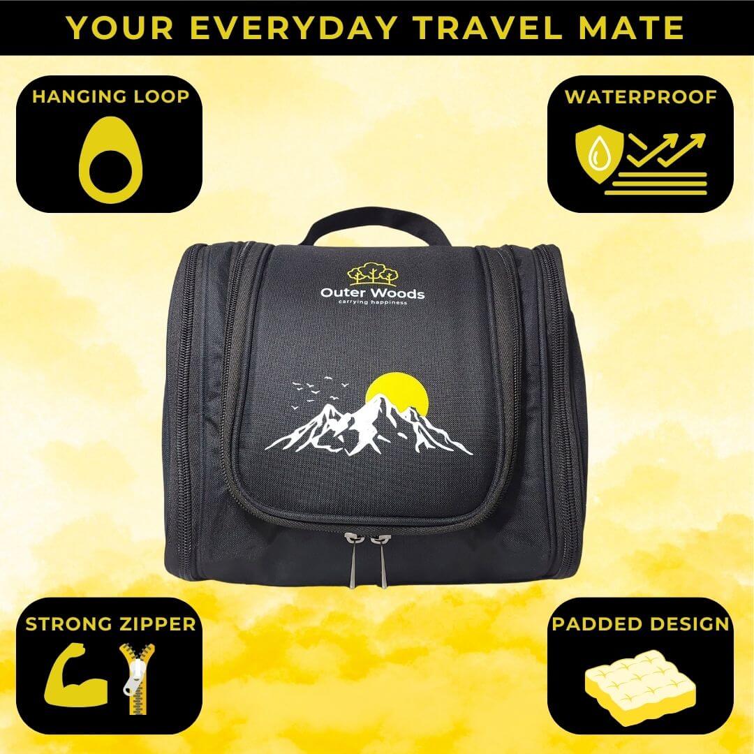 Outer Woods Travel Toiletry Bag – Lightweight Organizer for Trips, Holidays, and Daily Use