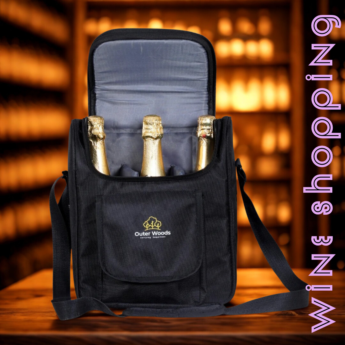 Outer Woods Insulated 3 Bottle Cooler Bag