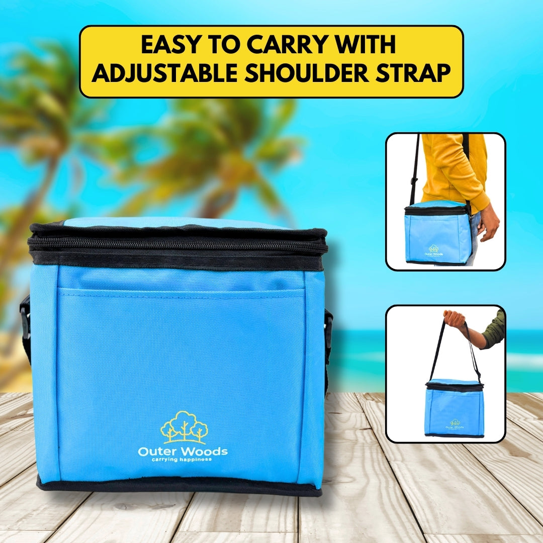 Outer Woods Insulated 6 Can Cooler Bag | Beer Cooler | Insulated Bag | Soft Cooler | Hot Cold Bag | Lunch Bag
