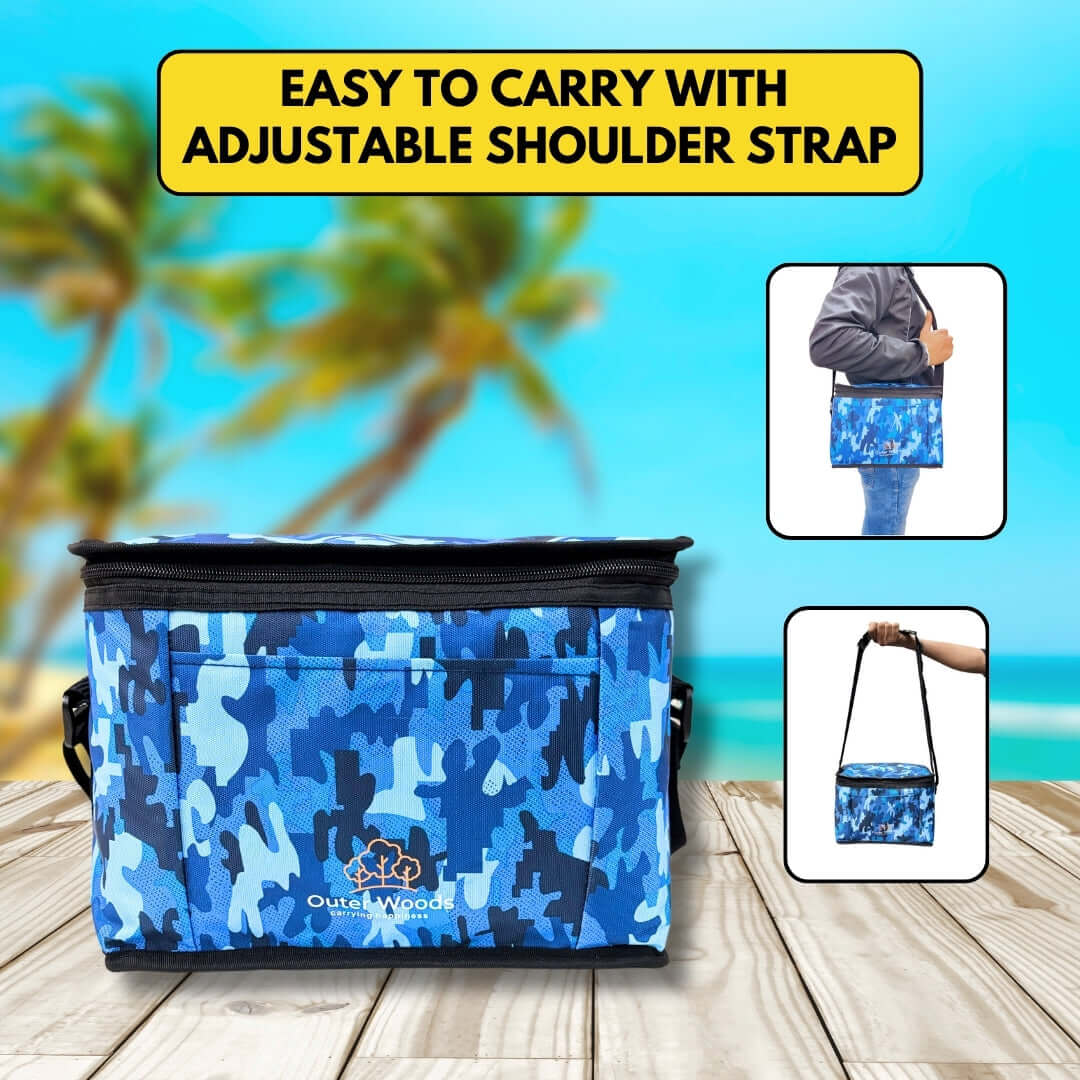 Outer Woods lightweight insulated cooler bag with strap