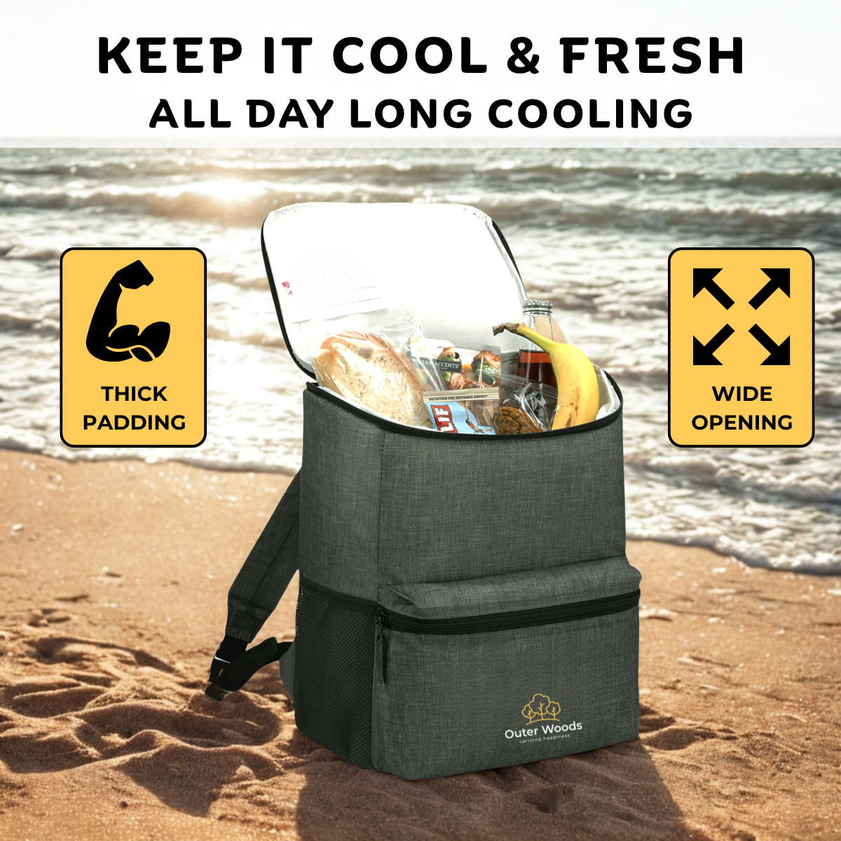 Outer Woods Insulated 10 Can Cooler Backpack