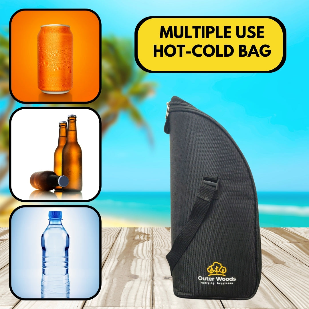 Outer Woods Insulated 1.5 Bottle Cooler Bag, Beverage Cooler Bag, Insulated Bag, Bottle Bag, Beer Cooler Bag, Wine Carier, Hot Cold bag