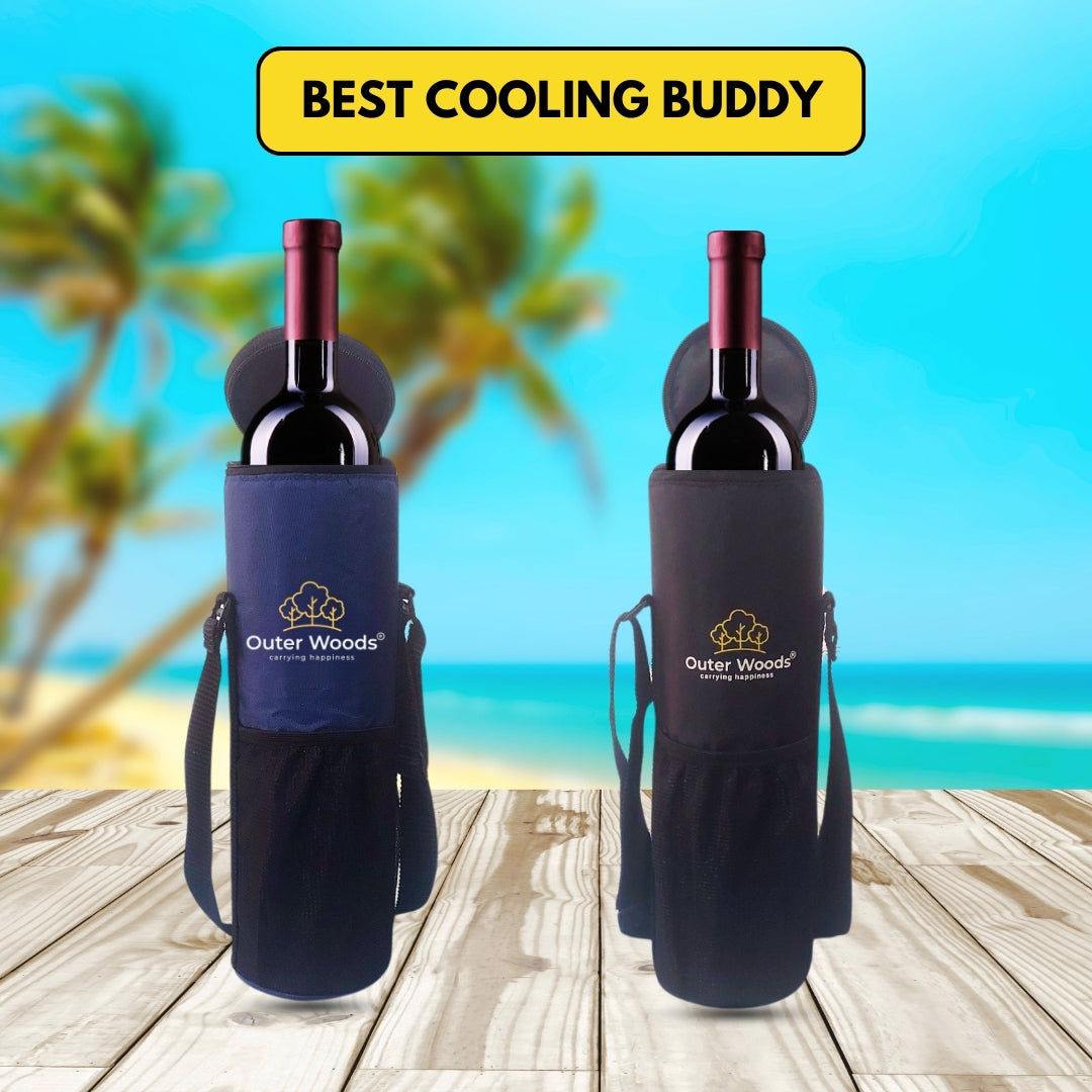Outer Woods Insulated 1 Bottle Cooler Bag, Beverage Cooler Bag, Insulated Bag, Bottle Bag, Beer Cooler Bag, Wine Carier, Hot Cold bag