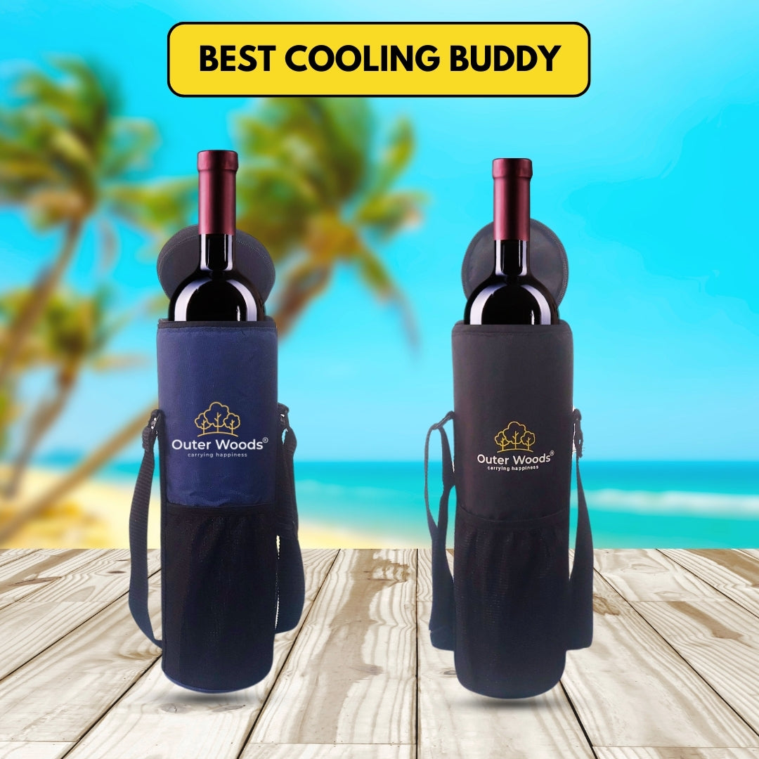 Outer Woods Insulated 1 Bottle Cooler Bag, Beverage Cooler Bag, Insulated Bag, Bottle Bag, Beer Cooler Bag, Wine Carier, Hot Cold bag