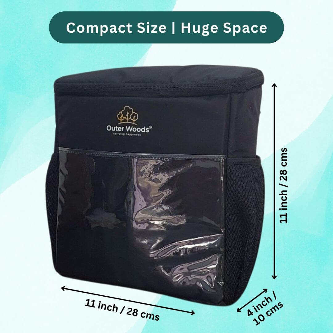 Outer Woods Insulated Cooler Bag for Cars & SUVs | Beverage Cooler Bag | Insulated Bag | Bottle Bag | Beer Cooler Bag | Hot Cold bag | Soft Cooler Bag | Car Accessories