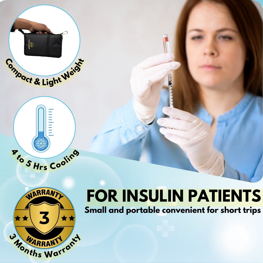 Outer Woods Insulated Insulin Cooler Bag | Insulin Pen Cooler | Diabetic Organizer Bag | Insulin Bag | Insulated Medical Bag