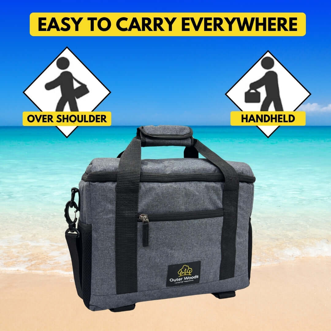 Outer Woods Insulated 12 Can Cooler Bag | Beer Cooler | Insulated Bag | Leakproof Cooler bag