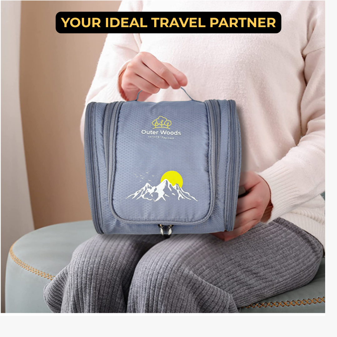 Outer Woods Travel Toiletry Bag | Makeup Bag | Travel Bag | Toiletry Bag | Travel Pouch | Travel Kit Bag | Cosmetic and Make up Pouches