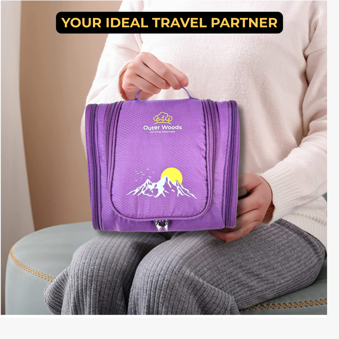 Outer Woods Travel Toiletry Bag | Makeup Bag | Travel Bag | Toiletry Bag | Travel Pouch | Travel Kit Bag | Cosmetic and Make up Pouches