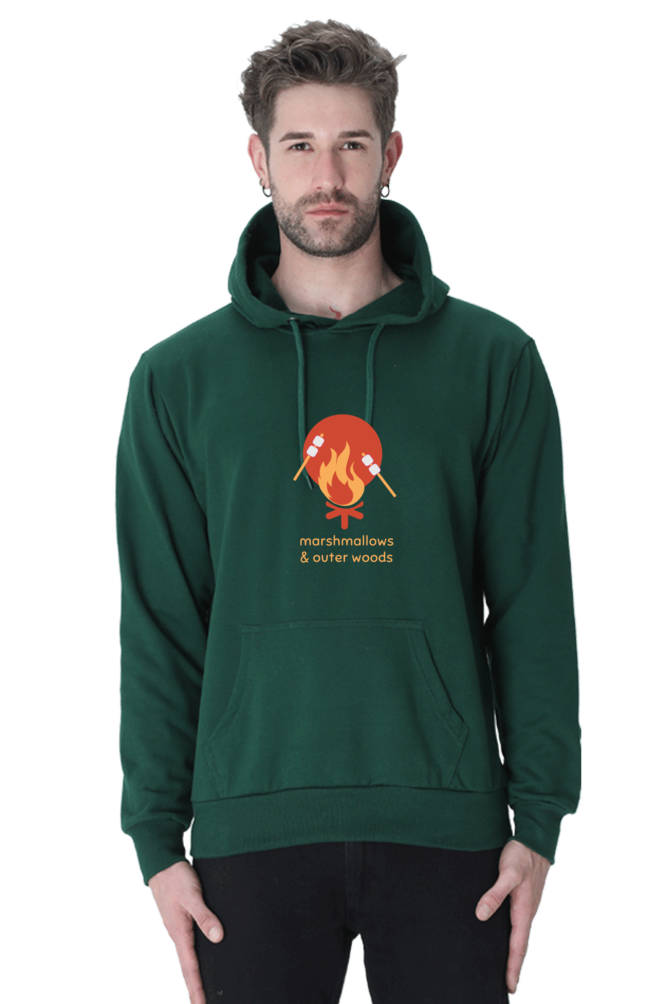 Outer Woods Men's Marshmallows Graphic Printed Hooded Sweatshirt