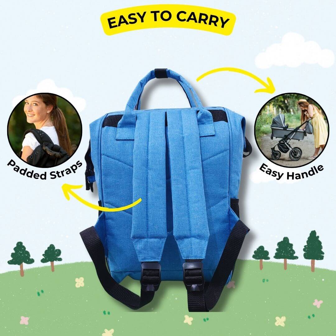Outer Woods Baby Diaper Bag with Insulated Bottle Compartment | Maternity Bag | Newborn Baby | Mother Travelling Bag | Multiple Pocket Water Resistant Hospital Bag