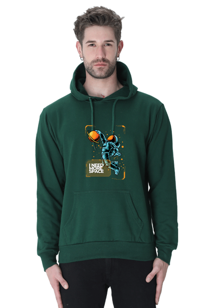 Outer Woods Men's Need More Space Graphic Printed Hooded Sweatshirt