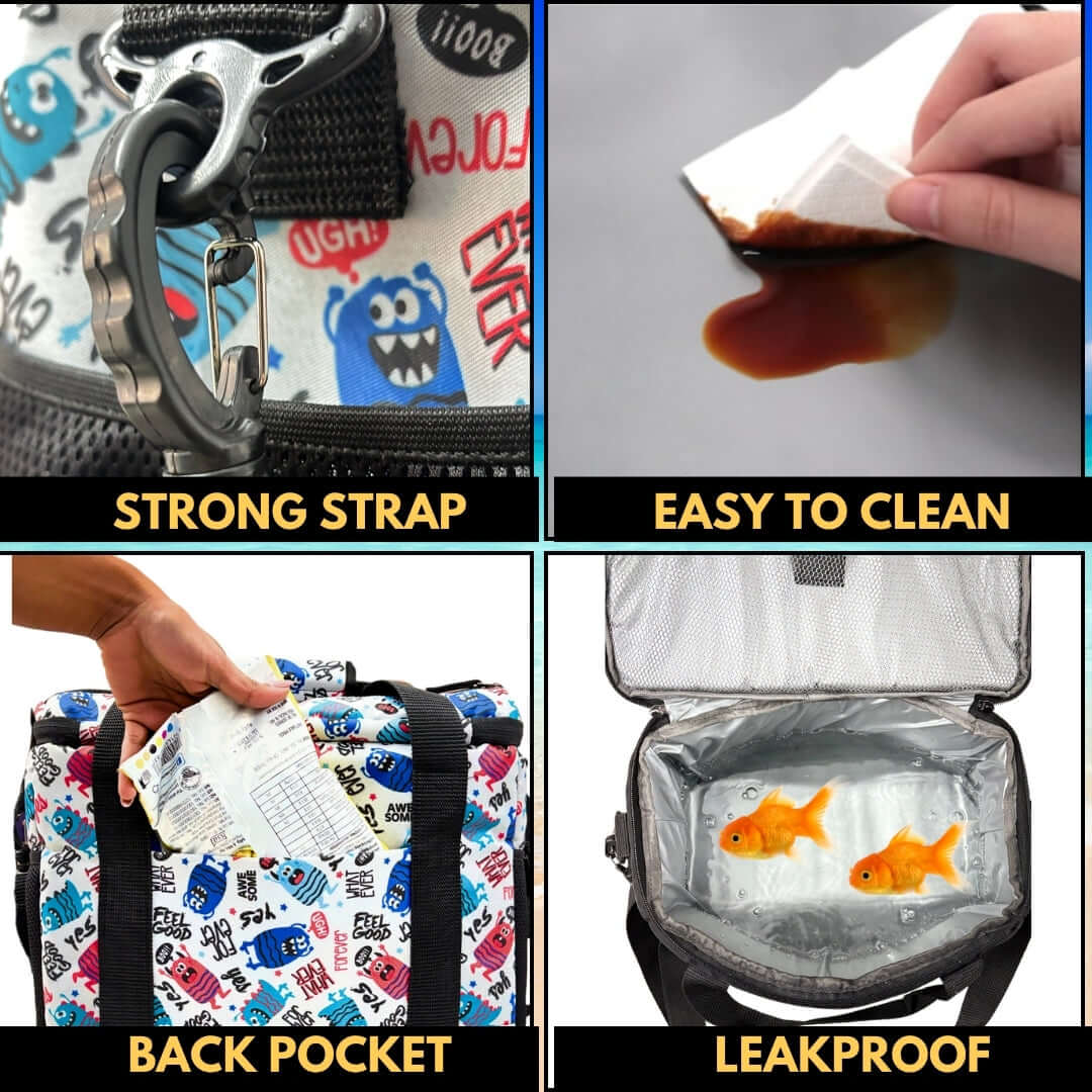 Reusable eco-friendly cooler bag with thermal insulation