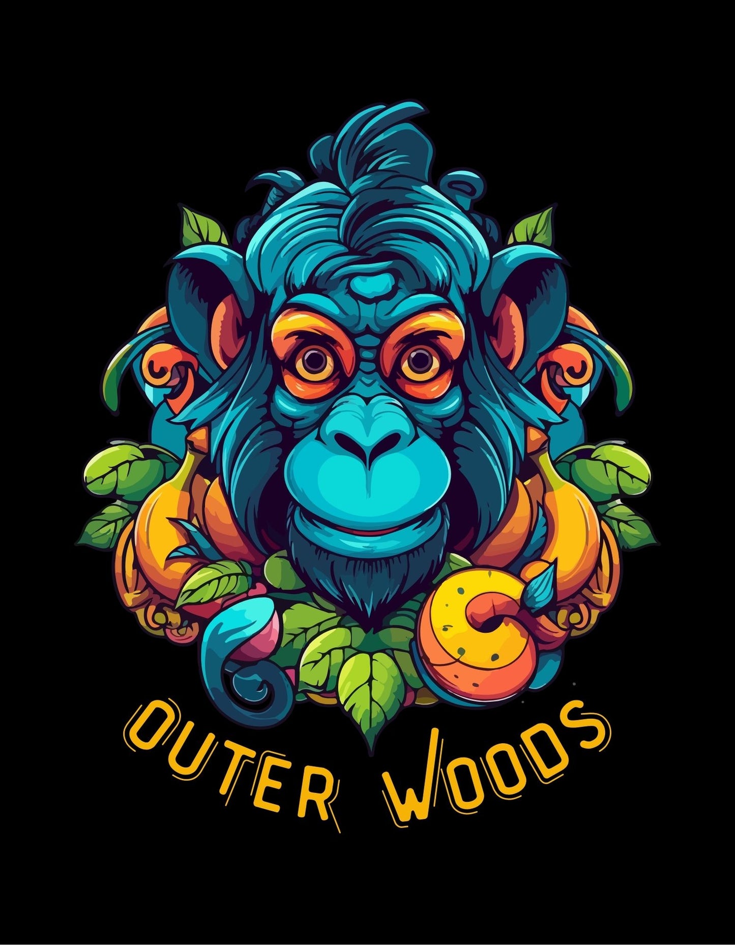 Outer Woods Women's Wild Monkey Graphic Printed Crop Top