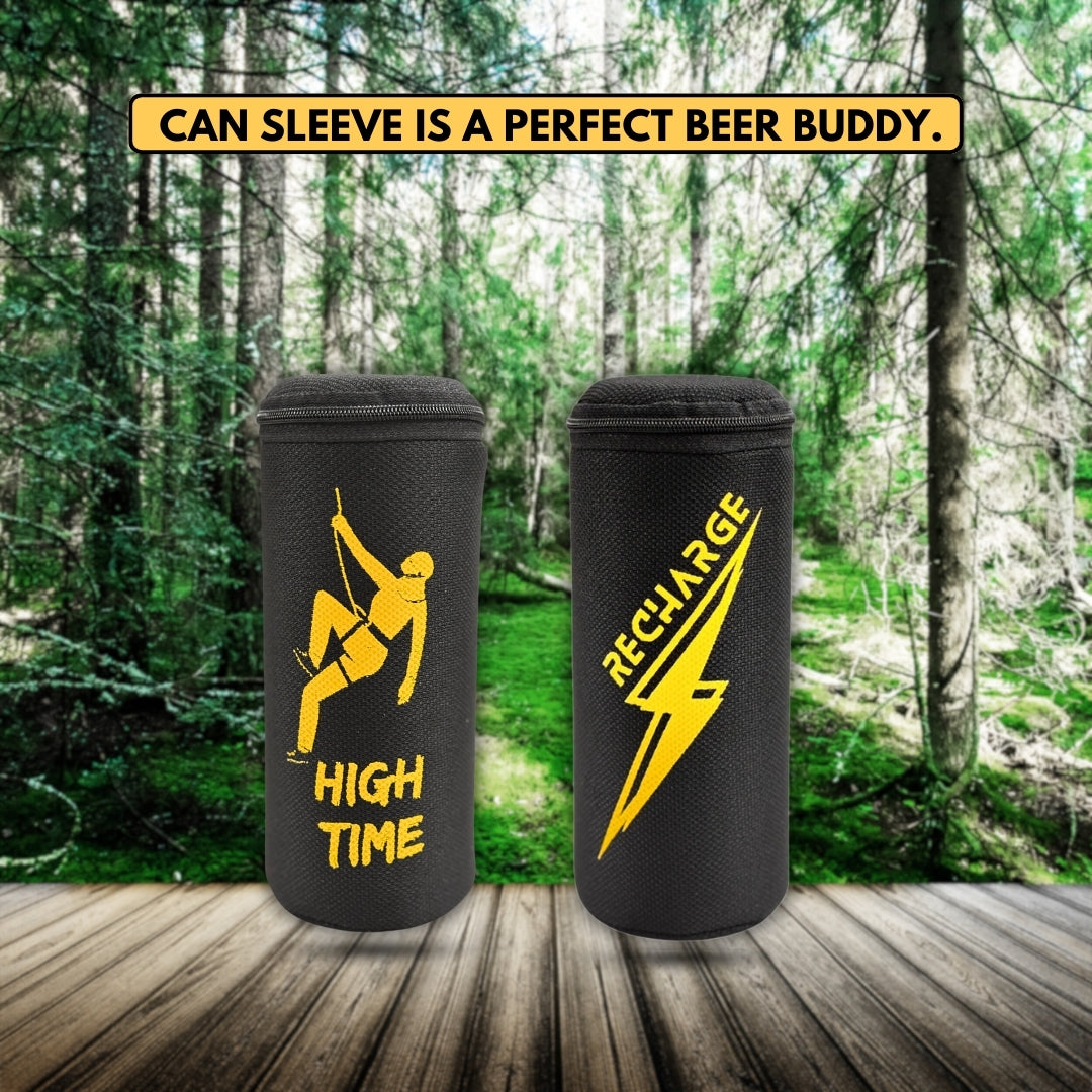 Stylish beer can cooler sleeves for parties and picnics