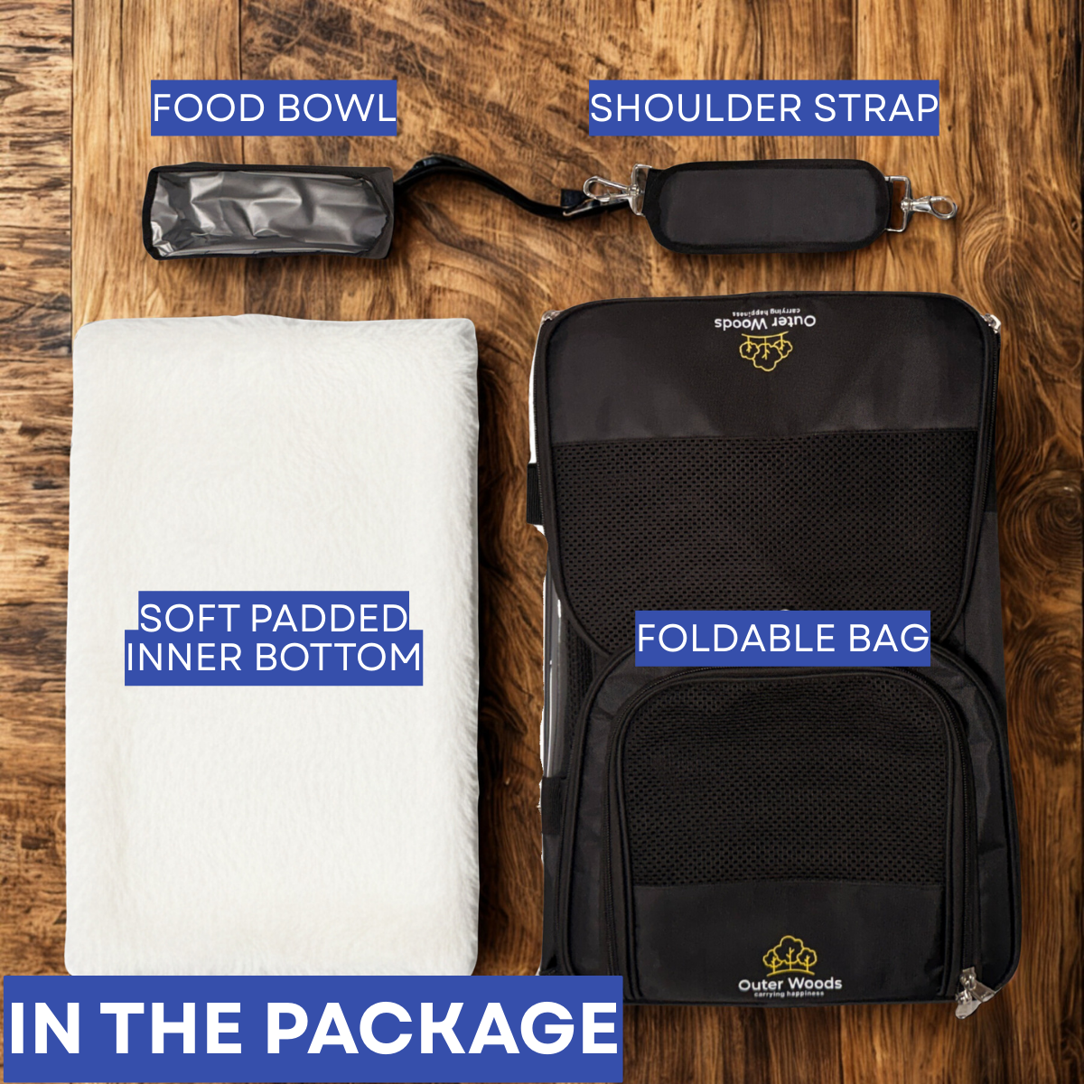 Pet Carrier Bag for Small Dogs and Cats | Breathable Mesh Travel Crate with Padded Shoulder Strap, Food Bowl & Soft Bottom | Foldable Design