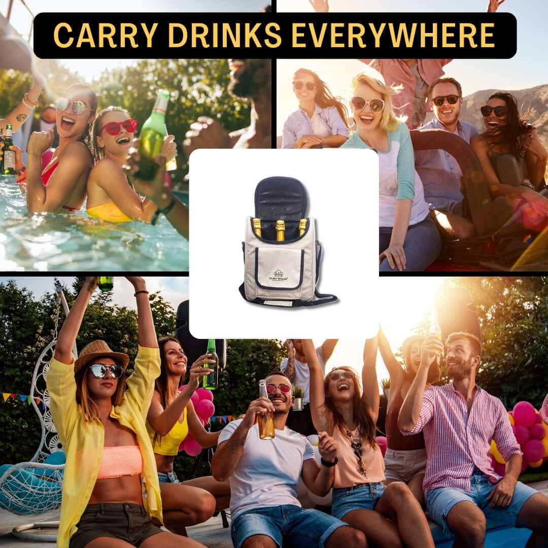 Lightweight insulated cooler bag with zipper closure