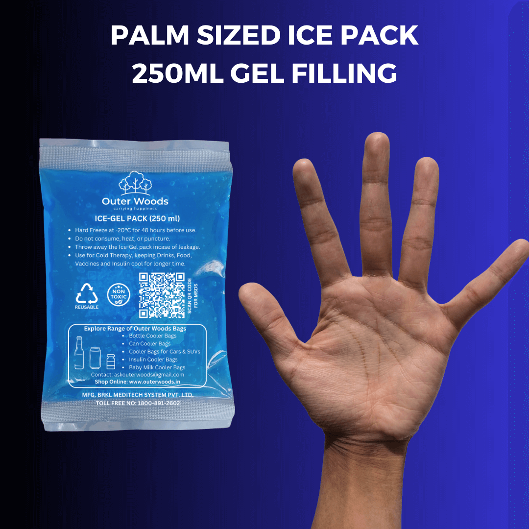 Outer Woods Ice Gel Packs Set (250ml) for Cooler Bags and Cold Therapy