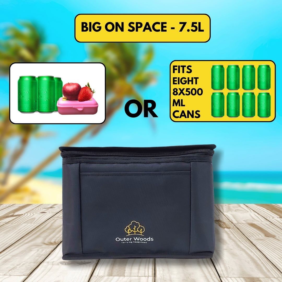 Outer Woods Insulated 8 Can Cooler Bag | Beer Cooler | Insulated Bag | Soft Cooler | Hot Cold Bag | Lunch Bag