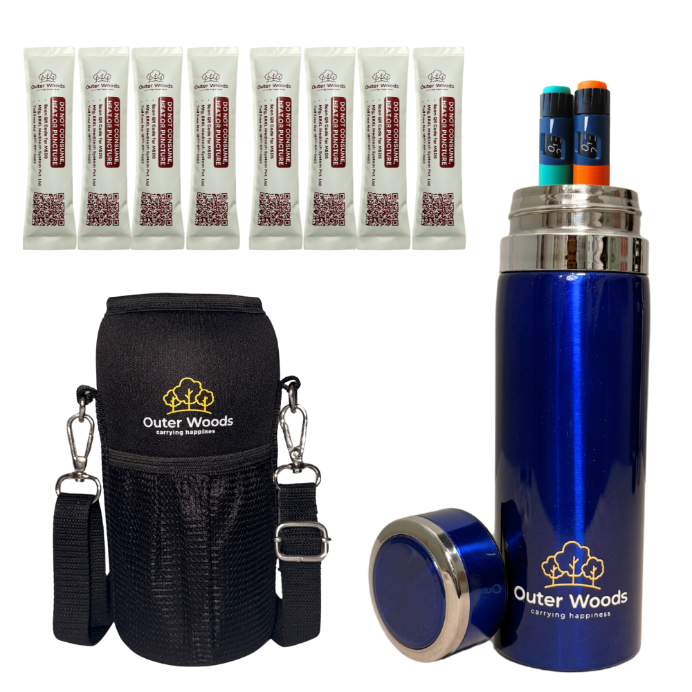 Outer Woods Insulated Insulin Bottle Cooler Travel Case - Medium - Fits upto 7.2 Inch Insulin Pens
