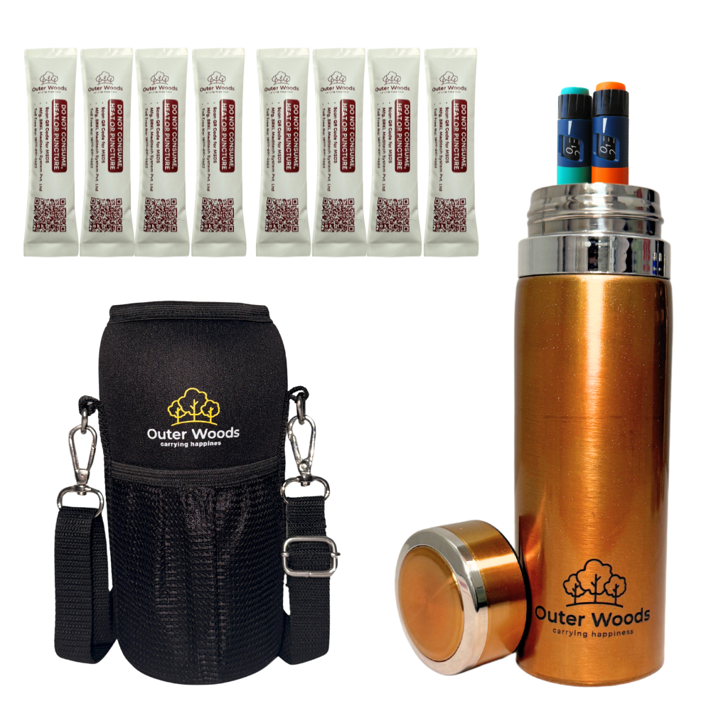 Outer Woods Insulated Insulin Bottle Cooler Travel Case - Medium - Fits upto 7.2 Inch Insulin Pens