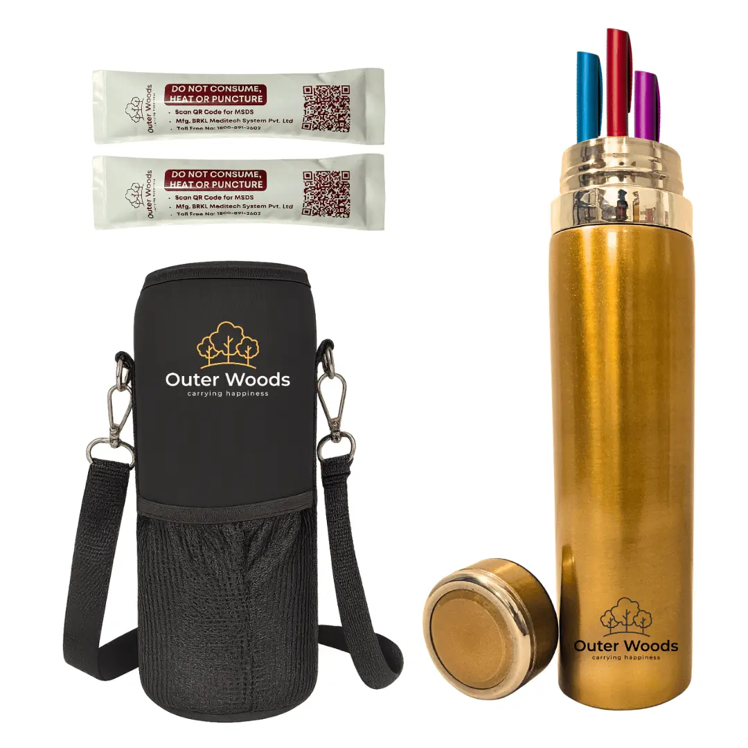 Outer Woods insulin bottle cooler travel case golden edition premium finish for travel
