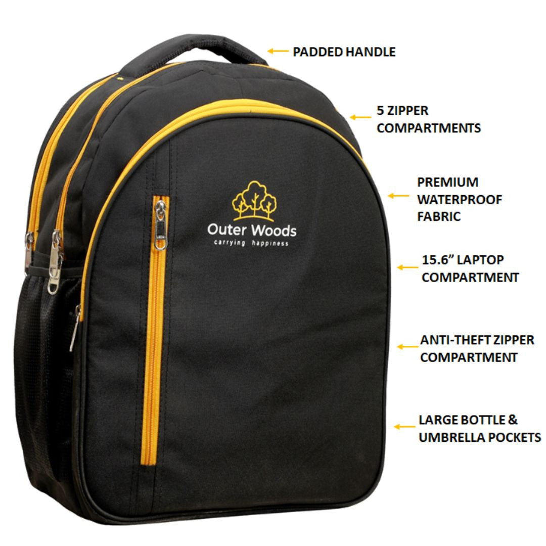 Outer Woods Laptop Backpack Large (38 L) - Travel Laptop Backpack with Secret Pocket Outer Woods