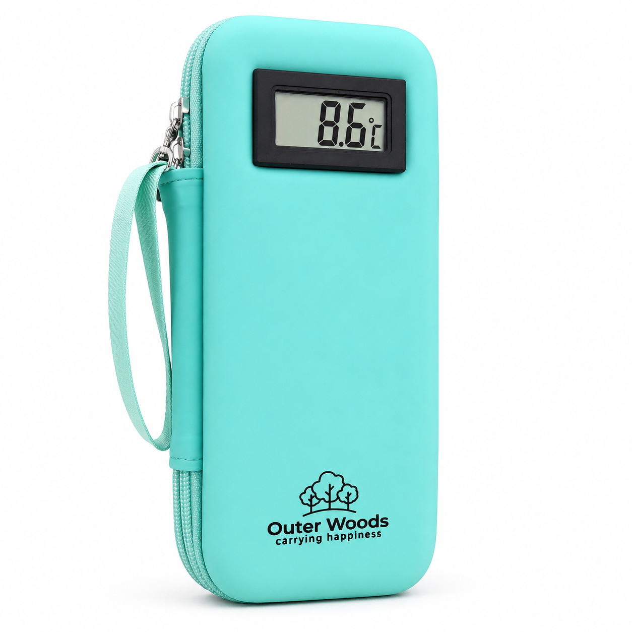Outer Woods Insulated Insulin Cooler Bag with Temperature Display | 6+ Hours Cooling | 2 Ice Gel Packs Included