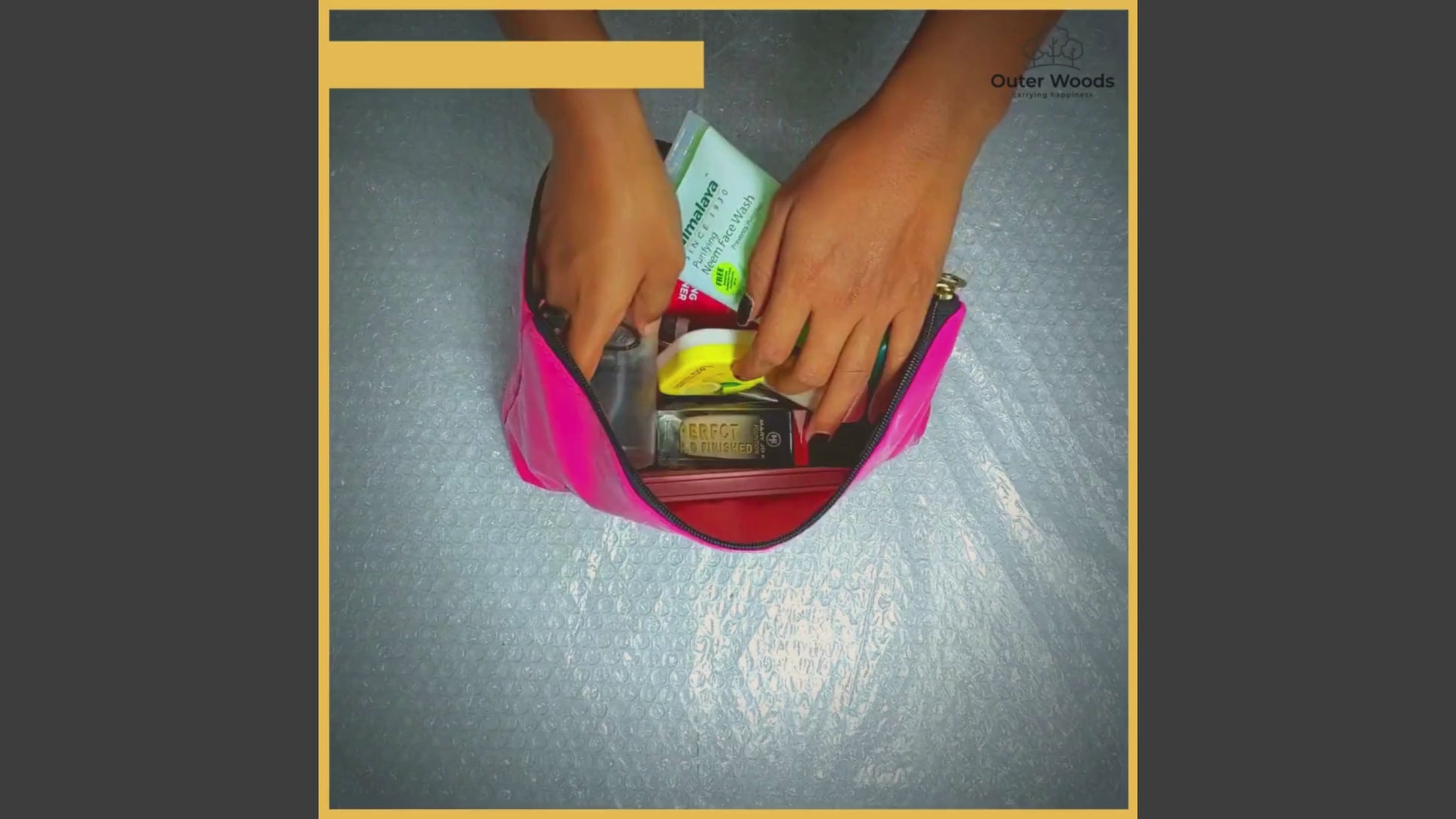 Outer Woods Travel Toiletry Bag | Makeup Bag | Travel Bag | Toiletry Bag | Travel Pouch | Travel Kit Bag | Cosmetic and Make up Pouches Video