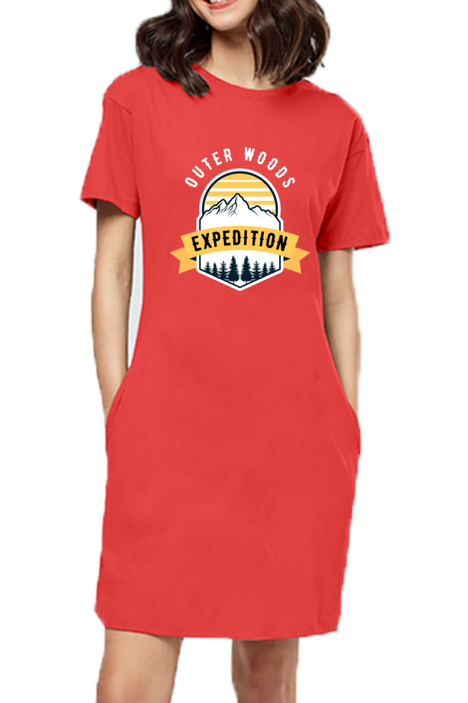 Outer Woods Women's Expedition Graphic Printed T-Shirt Dress