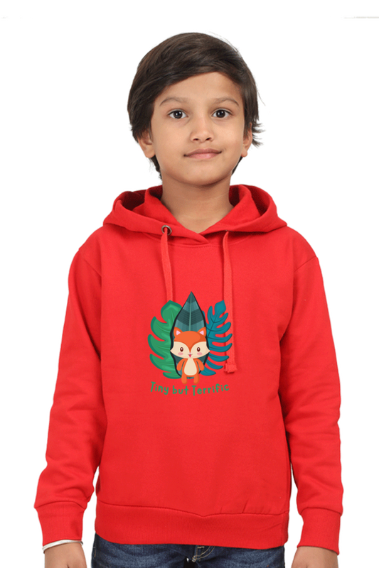 Outer Woods Kid's Graphic Printed Hooded Sweatshirt - Tiny But Terrific