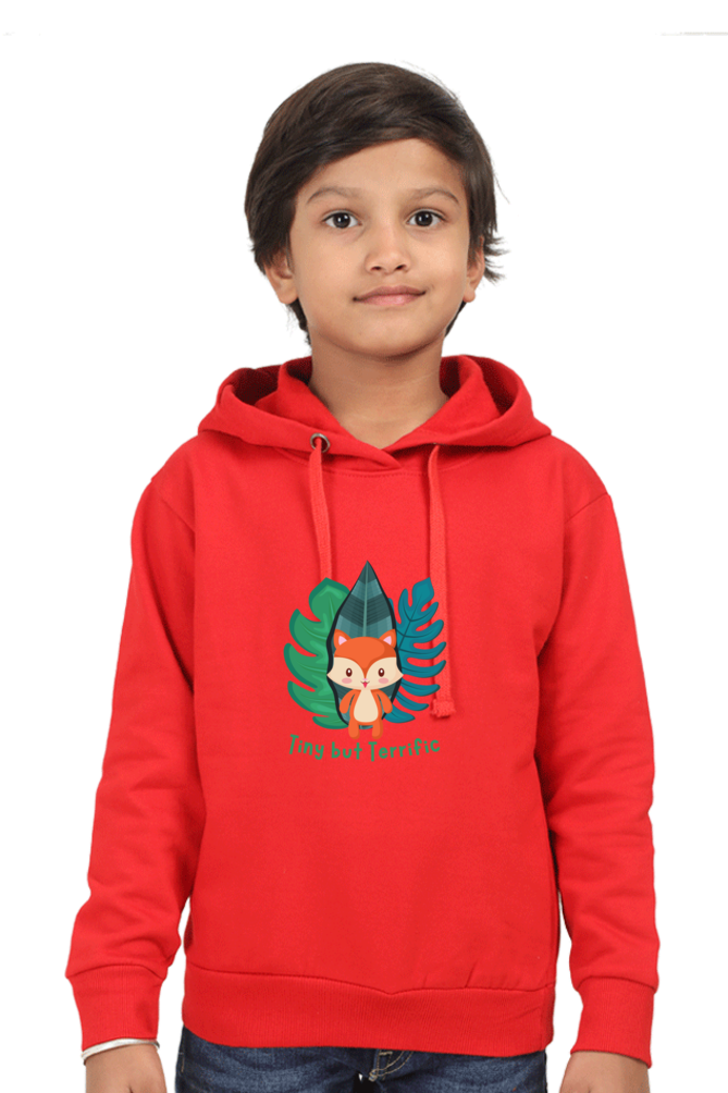 Outer Woods Kid's Graphic Printed Hooded Sweatshirt - Tiny But Terrific