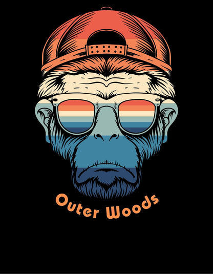  Outer Woods Men's Urban Monkey Graphic Printed Sweatshirt