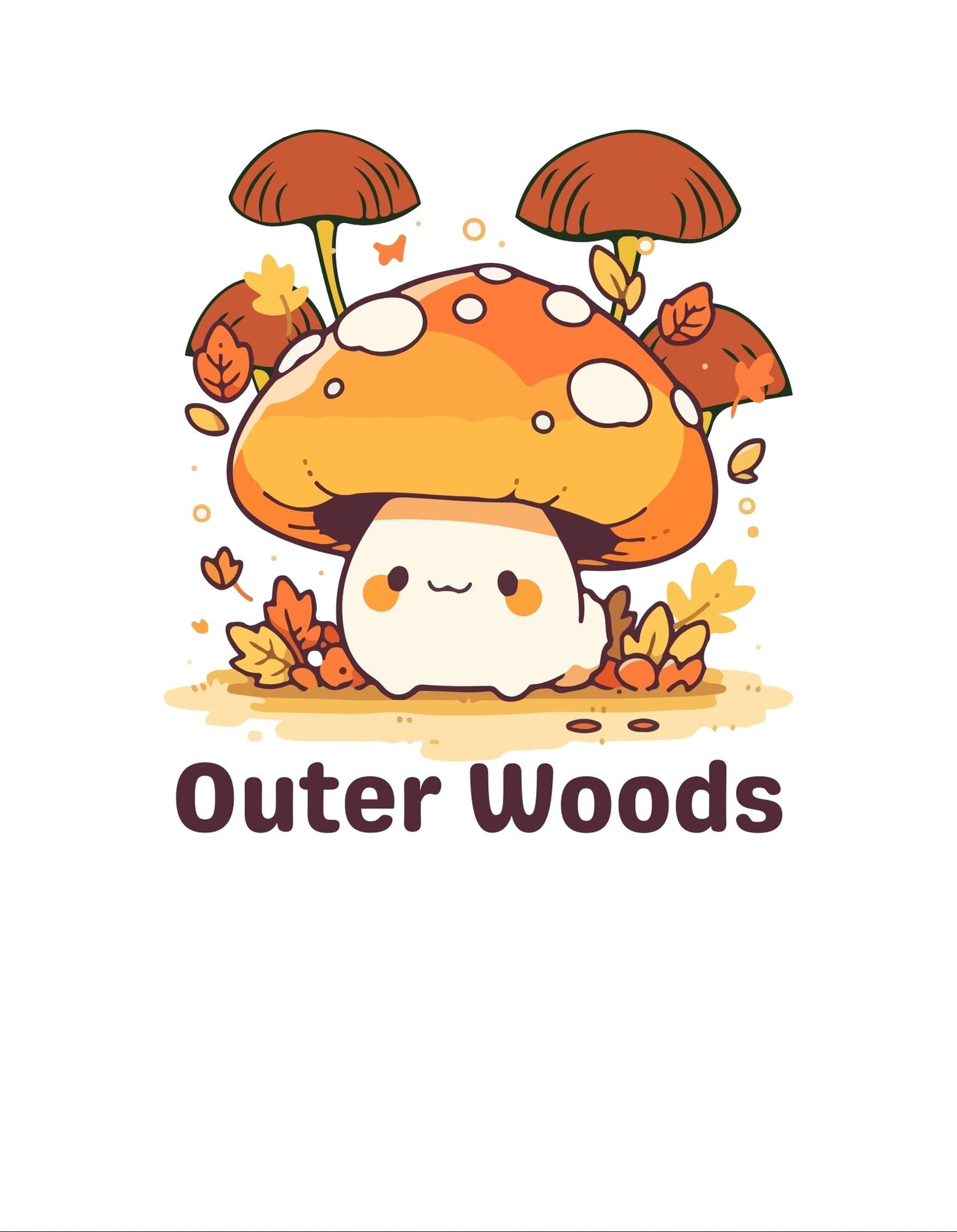 Outer Woods Men's Mushrooms Graphic Printed Hooded Sweatshirt