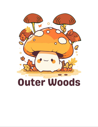 Outer Woods Men's Mushrooms Graphic Printed Hooded Sweatshirt