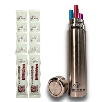 Outer Woods Insulin Coller Bottle | 20+ Hours Cooling | Large Size 1000ml Bottle | 10 x 35ml Ice Gel Packs Included