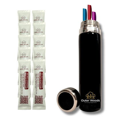 Outer Woods Insulin Coller Bottle | 20+ Hours Cooling | Large Size 1000ml Bottle | 10 x 35ml Ice Gel Packs Included