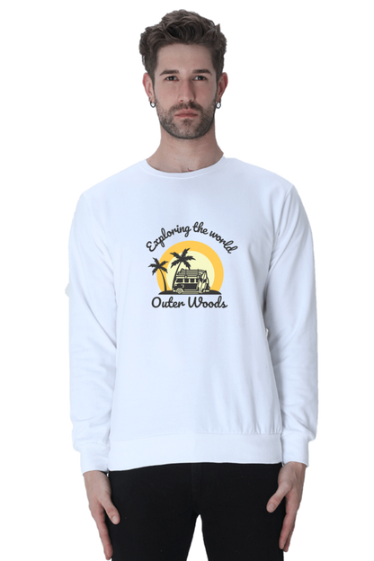 Outer Woods Men's Exploring The World Graphic Printed Sweatshirt