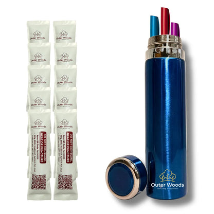 Outer Woods Insulin Coller Bottle | 20+ Hours Cooling | Large Size 1000ml Bottle | 10 x 35ml Ice Gel Packs Included