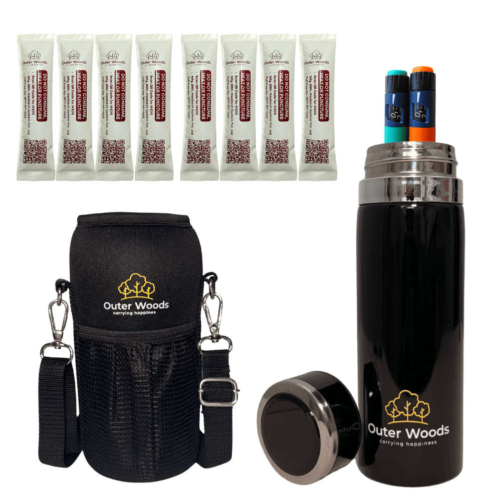 Outer Woods Insulated Insulin Bottle Cooler Travel Case - Medium - Fits upto 7.2 Inch Insulin Pens