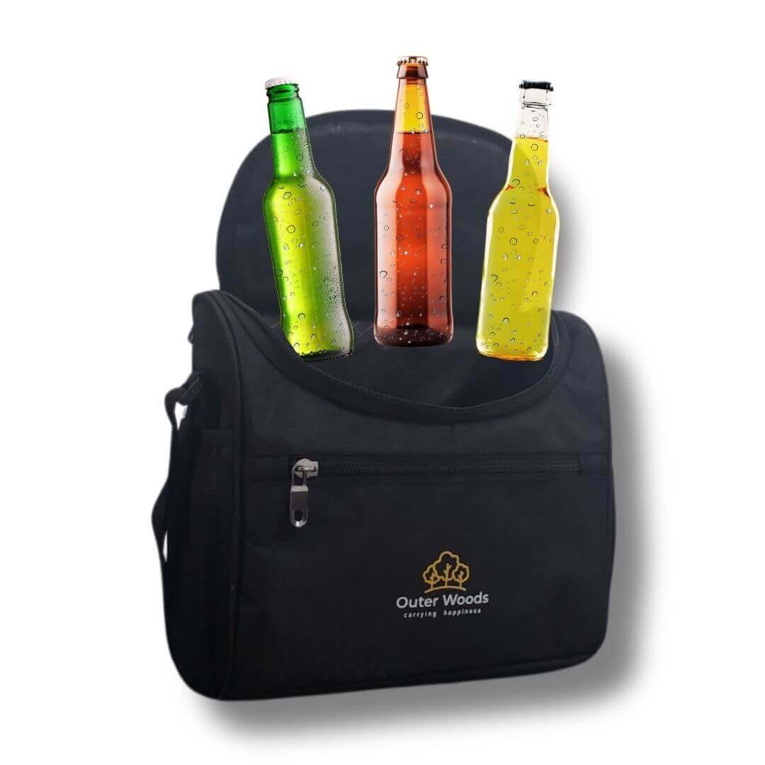 Outer Woods Insulated 8 Pint Cooler Bag | Beverage Cooler Bag | Insulated Bag | Bottle Bag | Beer Cooler Bag | Wine Carier | Hot Cold bag